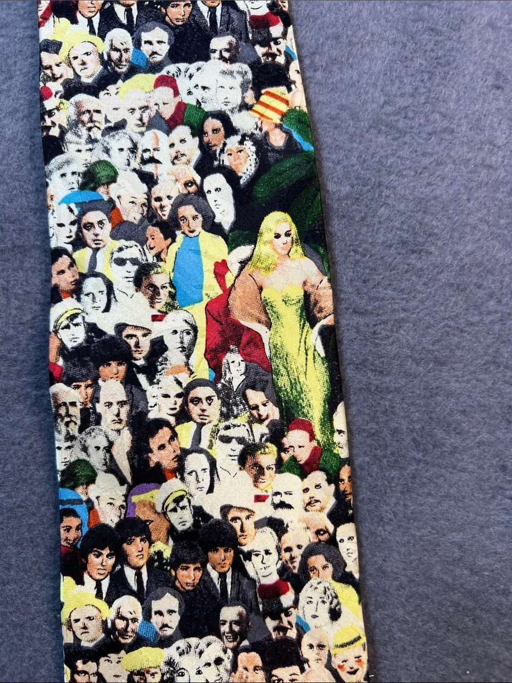 Novelty Beatles-Themed Multicolor Men's Silk Tie